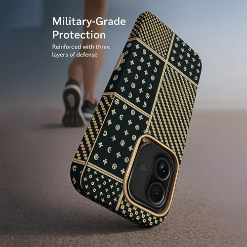 Image of AIBEX Aramid Fiber Mag-Saf Case Compatible for iPhone 16 | Slim Protective Back Cover with Built-in Magnets | Wireless Charging Support | Camera Ring Stand | Shockproof with Air Guard Corners