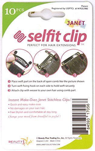 Janet Collection Selfit Clip 10PCS (Black)