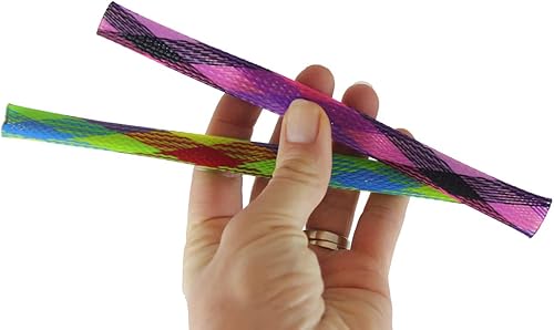 12 juguetes sensoriales de tubo de nailon grandes y divertidos, juguetes para ansiedad elásticos  divertido juguete de disparo desplegable (12 tubos