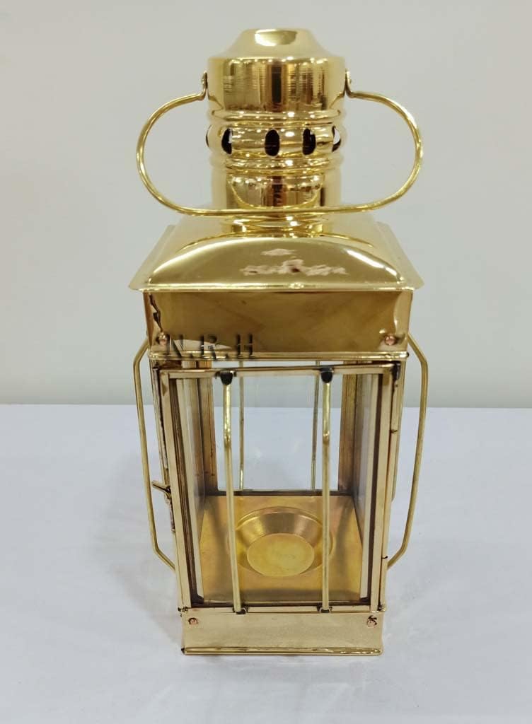Brass Candle Lantern | Vintage Design | Ideal for Camping | Mount or Hang Options Indoor/Outdoor Light for Your Home Decor - Modern Rustic Vintage Farmhouse Style