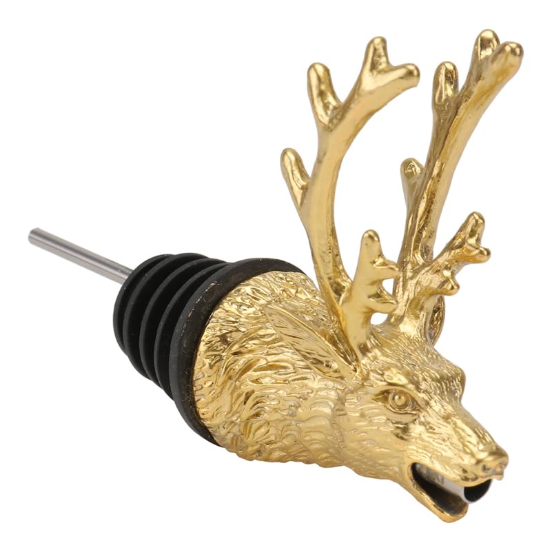 CIMAXIC Creative Deer Wine Pourer Reusable Pourer with Aerator Function for Wine Bottles Unique Design for Home Bar and Entertaining Wine Lovers