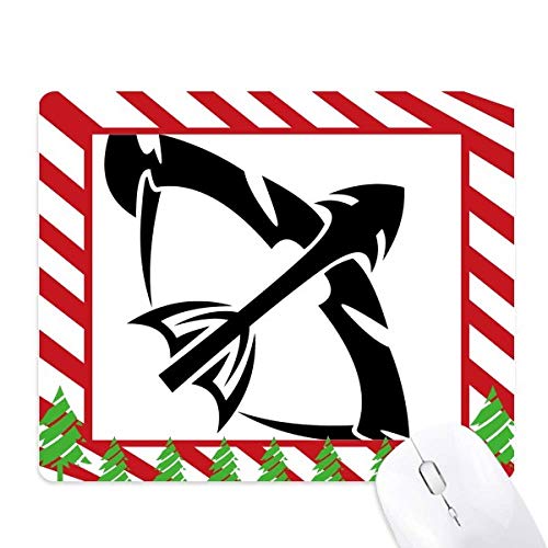 Tapis de souris Sagittaire avec motif canne de noël, une idée cadeau zodiaque