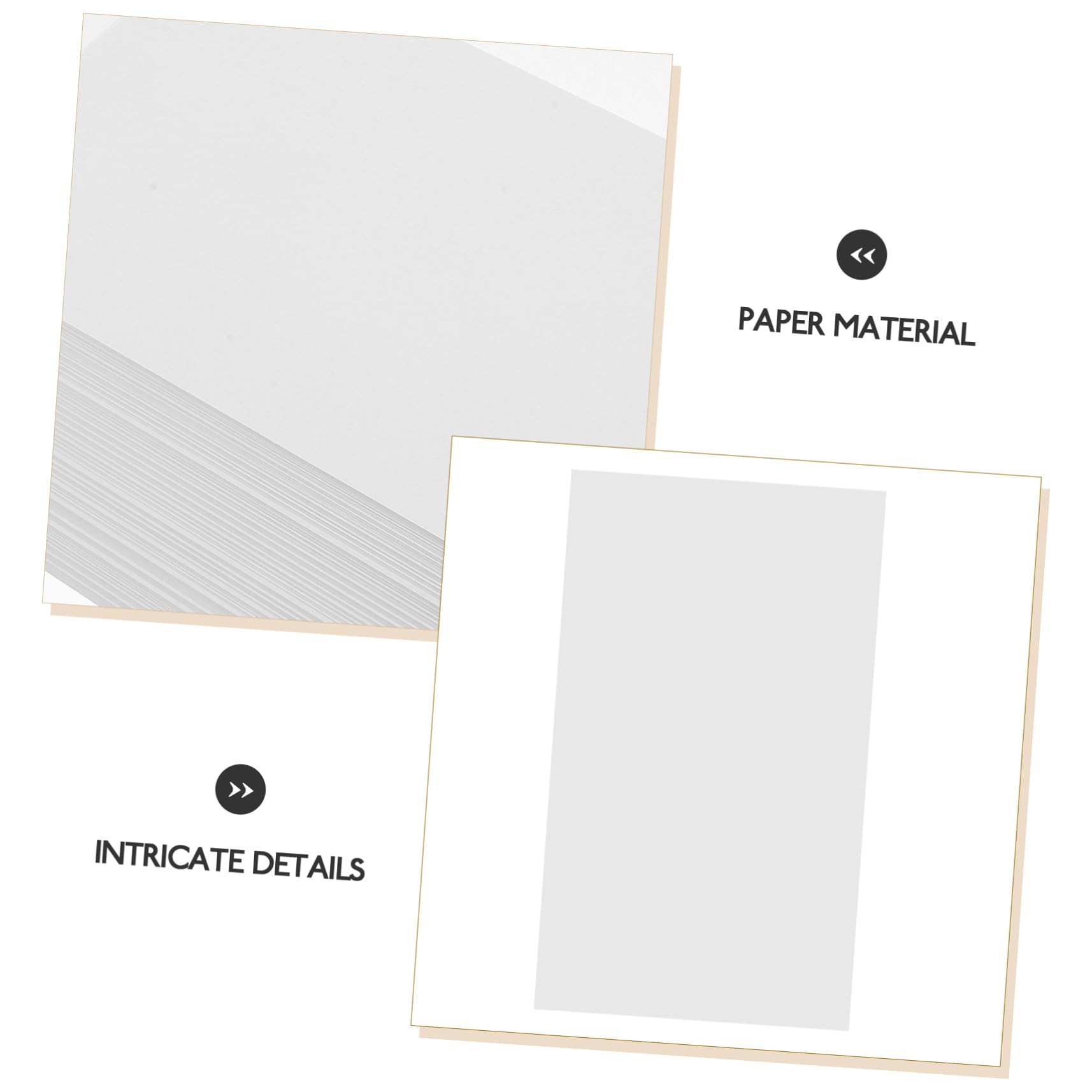 OSALADI 500 Fogli di Carta Bianca Multifunzione per Stampante, Carta Spessa, per Stampa, Bricolage e Scrapbooking
