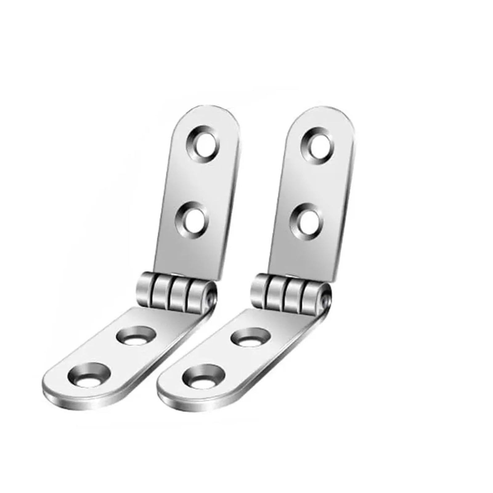 Ozlcua 2Pcs 2-10Pcs Furniture Hardware Foldable Hinge Flap Screw-On Hinges For Sewing Machine Cabinet Rounded Corner(2Pcs)
