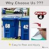 Pack of 4 White Sticky Numbers for Wheelie Bins Number - 7 Waterproof (17 cm) Labels for Wheelie Bins & Garbage Bins Packwith® #2