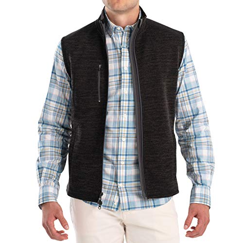 johnnie-O Tahoe 2-Way Zip Front Fleece Vest Black