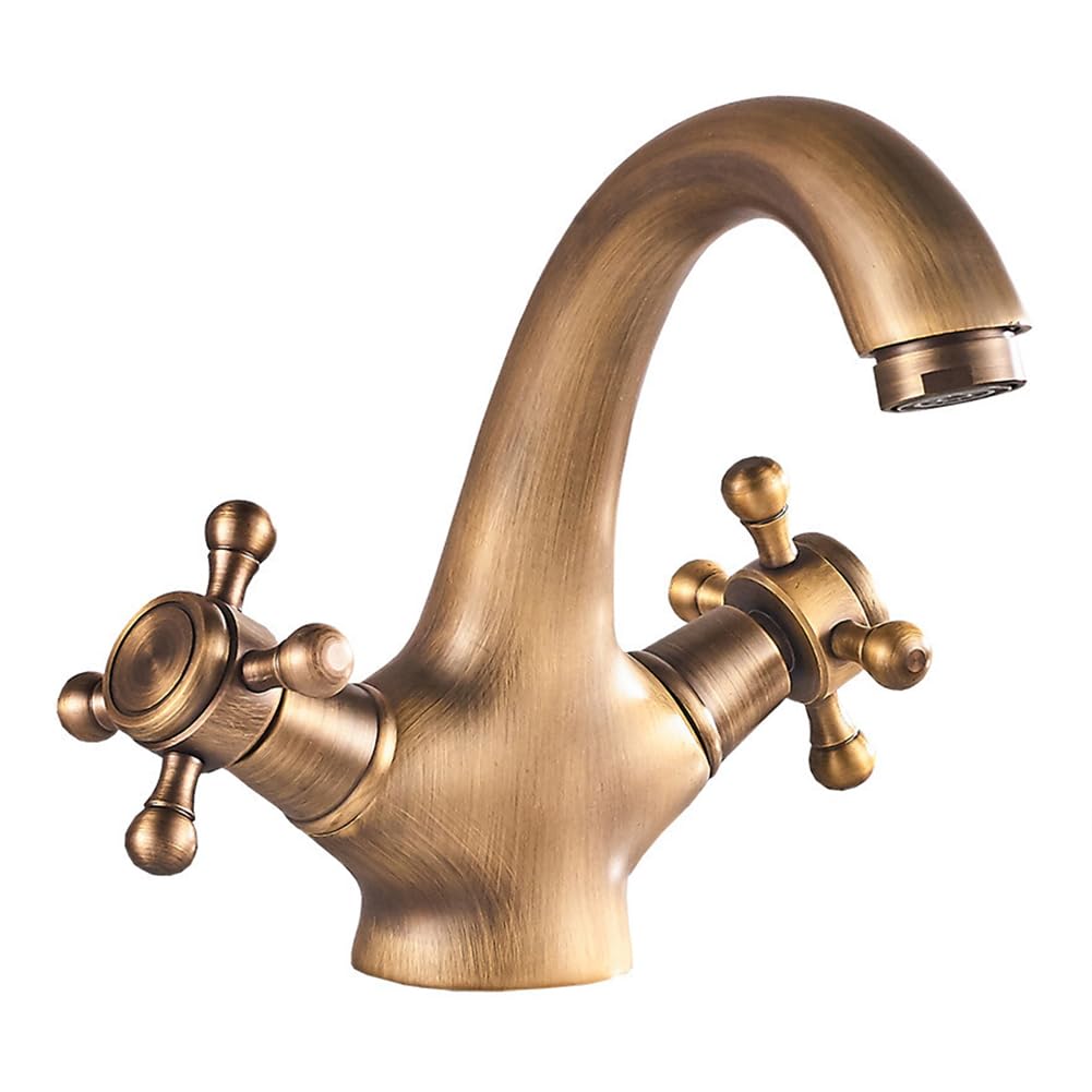 Robinet mitigeur de lavabo en laiton antique pour une ambiance spa et détente à la maison