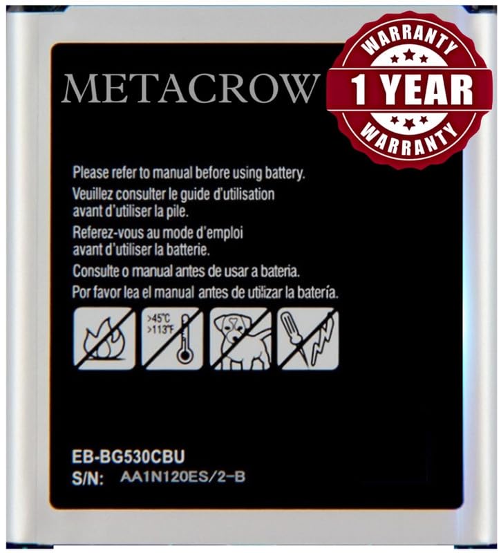 Original EB-BG530CBN Battery Compatible for Samsung Galaxy Grand Prime | J210F | J2 2016 | J2 Pro (2016) |J2 Prime | J5 | On5 | J3 (2016) | J3 Pro Battery - (2600mAh) - 1 Year Warranty