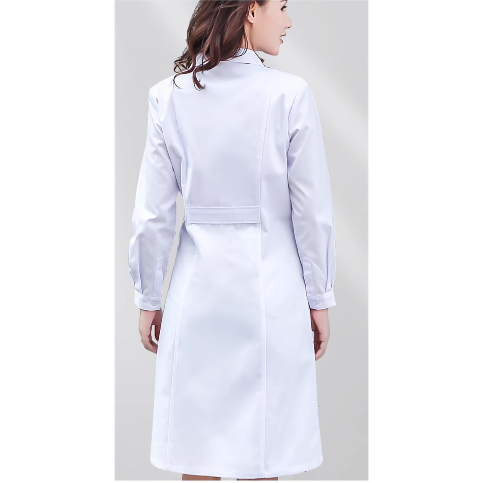 Generisch Blouse de laboratoire blanche à manches longues pour femme