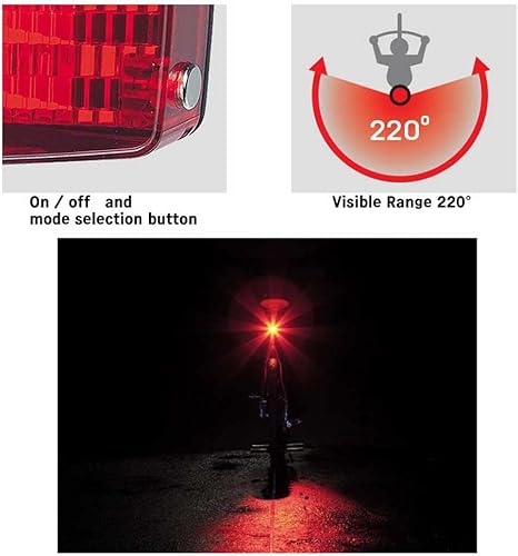 Miniatura 5 de Topeak RedLite Aura - Luz trasera para bicicleta, color rojo, 5.5 x 4 x 2.2 cm  2.2" x 1.6" x 0.9" (luz)