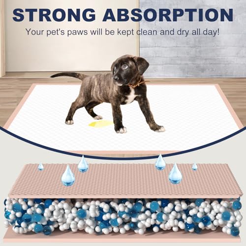 Image of Dog Pee Pads Extra Large 30 inchx36 inch - 40 Count, XXL Pink Puppy Pads Unscented, Urine Underpads, Super Absorbent & Leak-Proof Potty Pads for Doggies