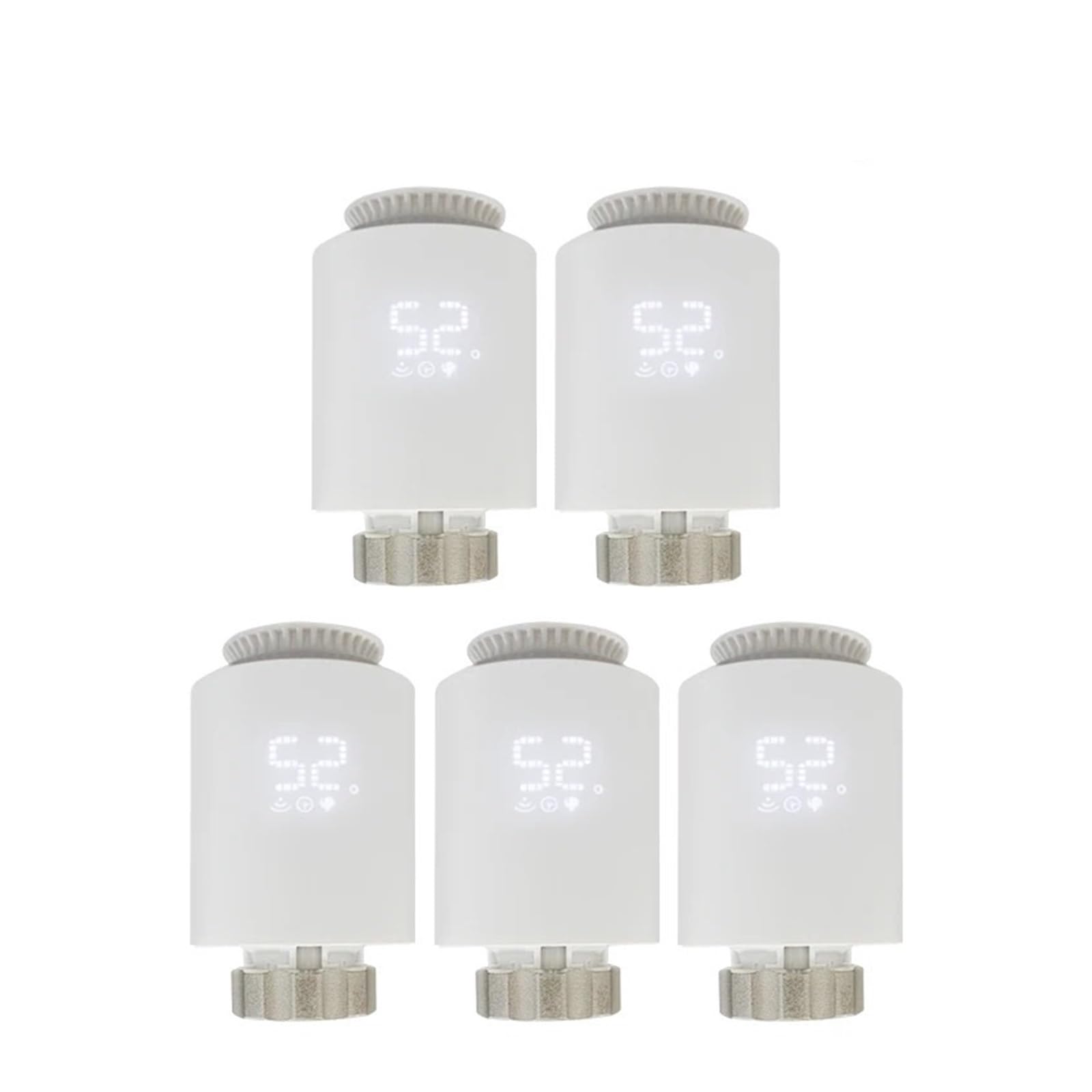Tuya Zigbee 3.0 Thermostatic Valve Radiator Actuator Valve Zigbee Thermostatic Radiator Valve Head Temperature Controller(ME167 5PCS)