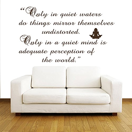 Wall Decals Quotes Calm Water Quiet Mind Yoga Bedroom Living Any Room Vinyl Decal Sticker Home Decor L63