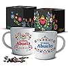 Triple gifffted la mejor abuela and abuelo coffee mugs in spanish latino best grandma and grandpa grandparents gifts regalo dia birthday and christmas taza abuelos 13 oz  urban country home decor
