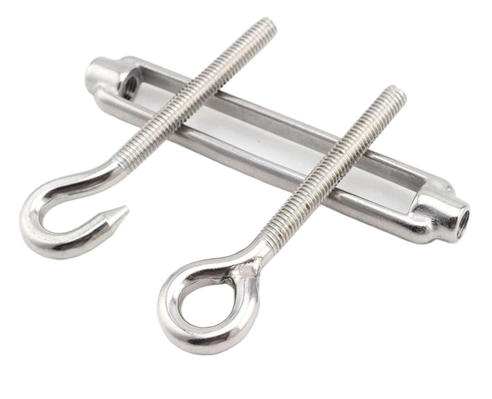 Gancho de ajuste para cadenas, Tensor de acero inoxidable, ganchos for aparejos, tensión cuerda alambre, 1 ud(Oo Type,M10)
