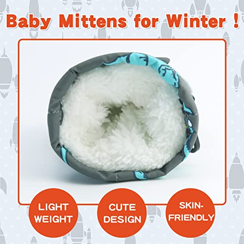 Image of BAVST Toddler Waterproof Mittens Fleece Lined Baby Boys Girls Winter Warm Glove Kids Snow Infant Ski Mitten for 3M-5T