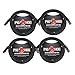 Pig Hog XLR 25 Foot 4 Pack Tour Grade Microphone Cables