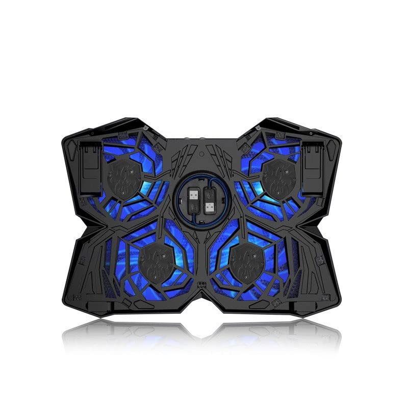 Base refrigeradora para laptop de 15,6" y 17", con 4 ventiladores silenciosos, altura ajustable y 2 puertos USB miniatura 5