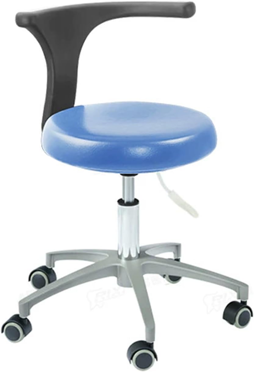 SFKLYU Moblie Dental Adjustable Chair Doctor's Stool Assistant Chair 360° Rotation Armrest for Office, Garage, Desk, Shop, Computer, Doctor