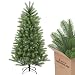 Produktbild SALCAR Premium Kunst-Tannenbaum 150 cm  Vollständig aus PE  Runde, weiche Nadeln in Naturgrün  Hochwertiger Metallfuß  Edle Weihnachtsdekoration