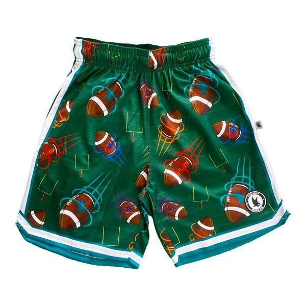 Flow Society Football Flow Boys Athletic Shorts-Lacrosse-Gym-Sports-Activewear-Patterned-Youth Apparel-Gear
