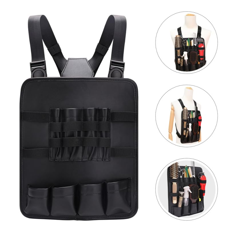 FRCOLOR Friseur Brusttasche Friseur Werkzeugtasche Aus Oxford-Stoff Mit Verstellbaren Trägern Scherenhalter Für Stylist Taschen Für Friseurwerkzeuge Schnellzugriff Für Kämme Und Haarschneidemaschinen