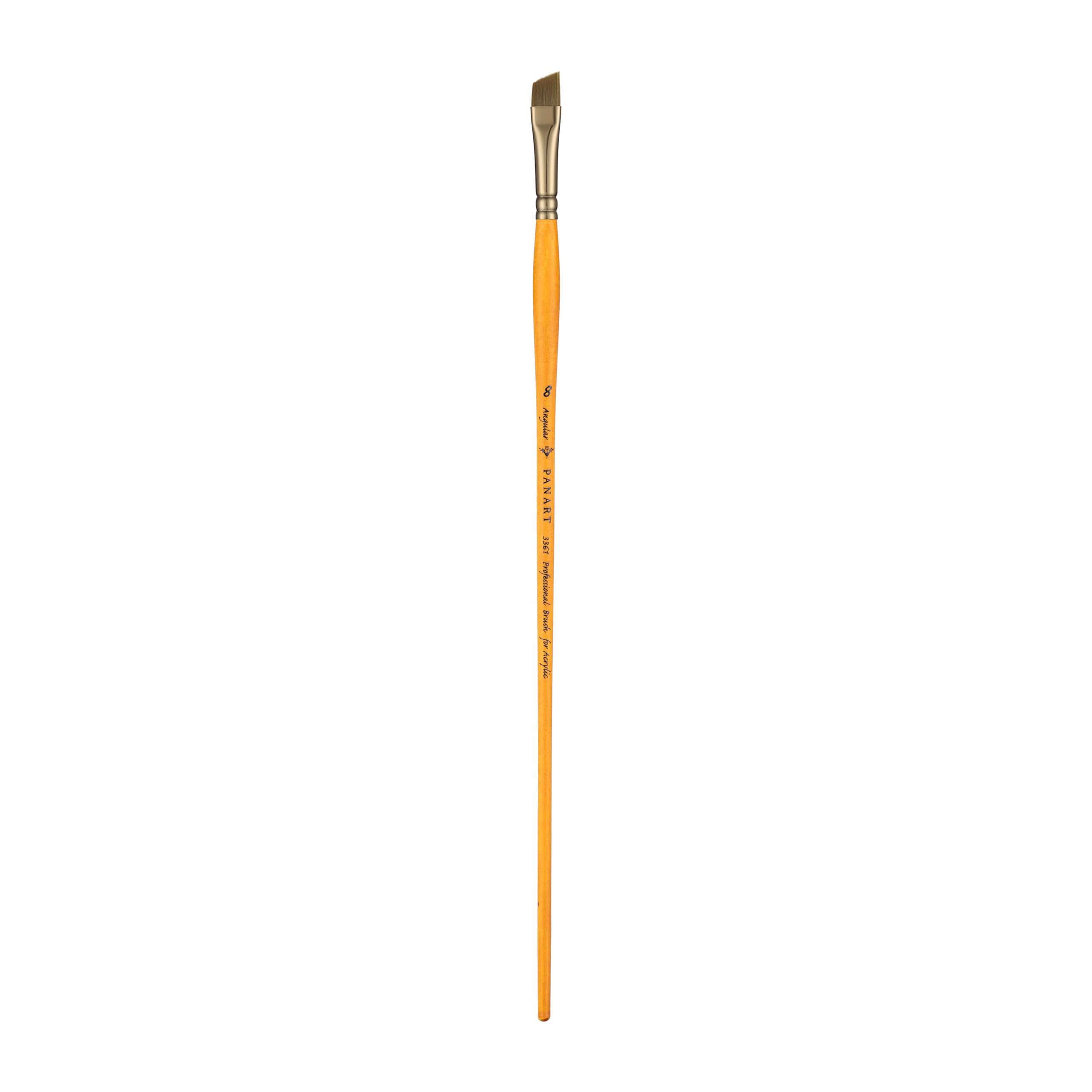 Pan Art Angular Synthetic Brush No. 08 for Acrylic Painting - 1 Piece