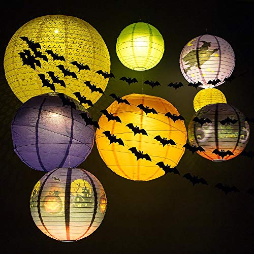 Image of Quasimoon PaperLanternStore.com 12 Inch Ghost Halloween Paper Lantern