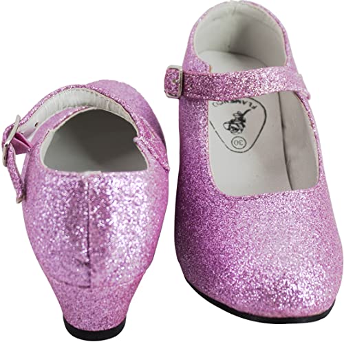 Miniatura 3 de Gojoy Shop- Zapato Con Tacón De Danza Baile Flamenco O Sevillanas Para Niña Y Mujer,5 Colores Disponibles P- Rosa Clara, 26