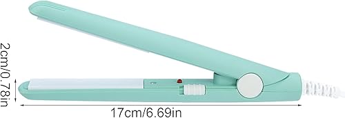Miniatura 3 de Uxsiya Plancha de pelo de 25 W, 2 en 1, mini plancha de cerámica turmalina, rizador de calefacción de hierro plano para un peinado rápido (enchufe
