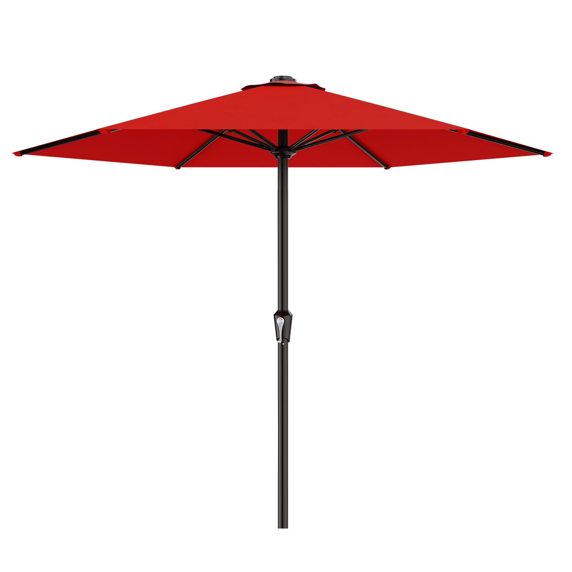 AreShark 10 FT Patio Umbrella for Outdoor, Outdoor Table Umbrella with Push Button Tilt and Crank, Outdoor Patio Umbrellas with 6 Sturdy Ribs, Patio Umbrellas for Market, Garden, Pool (Red) — view 13