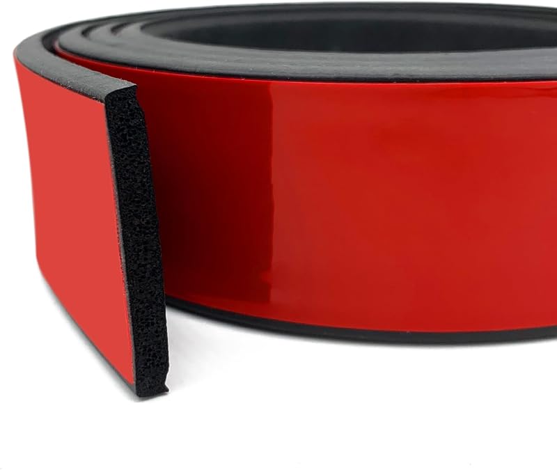 Vedação para capota de caminhonete Tintvent em borracha EPDM com adesivo – 6,35 cm x 0,635 cm x 7,62 m