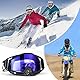 Motocross Brille, Winddichte Staubdichte Motocross-Brille, SkiBrille, Dirt Bike Crossbrille, Anti Fog UV Skibrille, Off Road Racing Fahrbrille, für Radfahren, Langlaufrennen, ATV, UTV (Schwarz/Blau)
