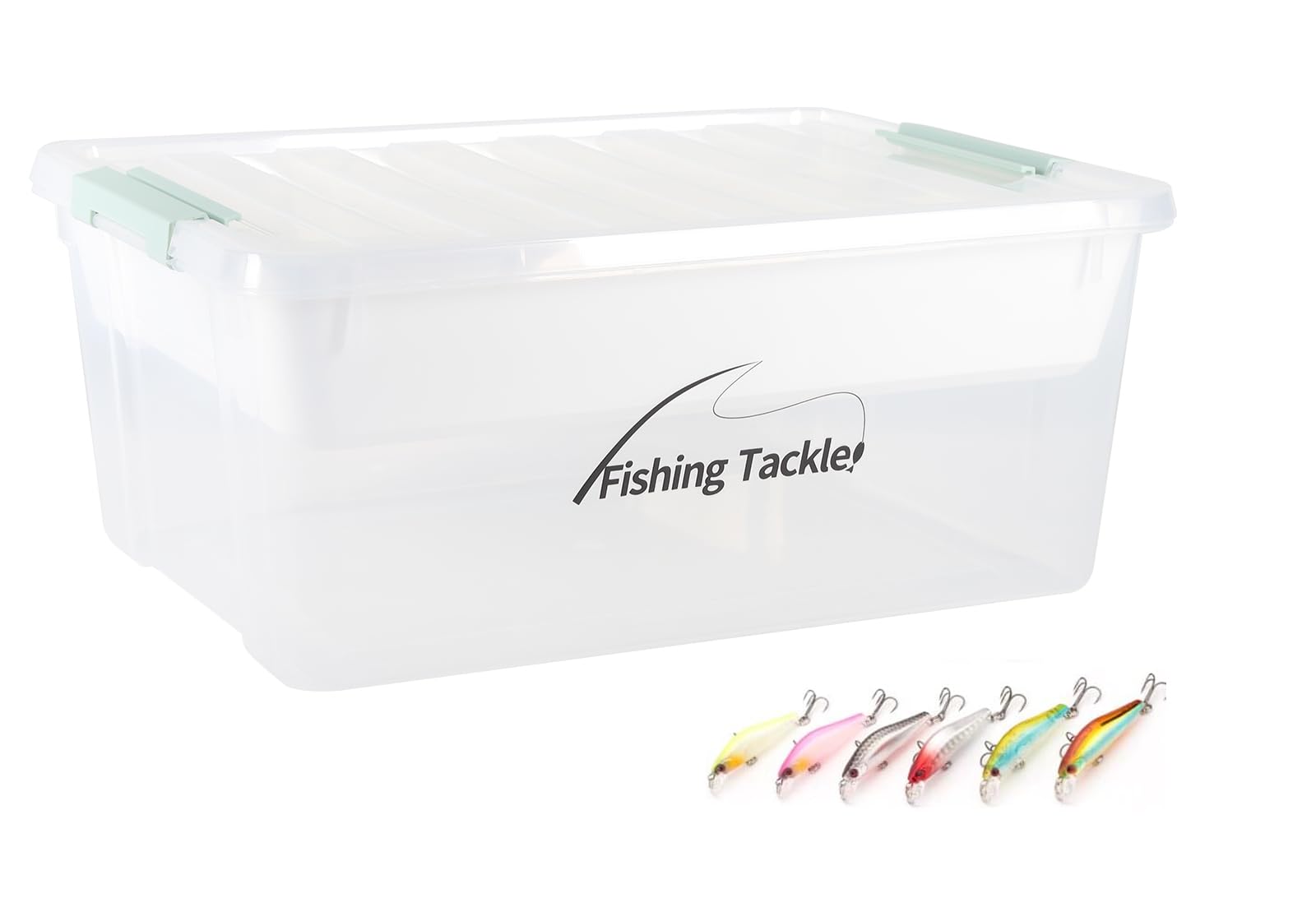 Gzsekken Fishing Tackle Boxes,Plastic Fishing Box with Removable Tray,2 Layer Fish Tackle Storage Box Organiser,Tackle Organizer Fishing Accessories Boxes for Fishing Lures,Bait,Hook