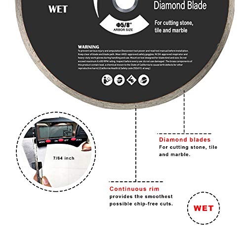 Toolman Premium Circular Saw Blade Universal Fit 7\" For Tile Marble Concrete STH028 - Thumbnail 4