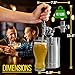 NutriChef Pressurized Beer Mini Keg System, 64oz Stainless Steel Growler Tap, Portable Mini Keg Dispenser Kegerator Kit, Co2 Pressure Regulator Keeps Carbonation for Craft Beer, Draft and Homebrew