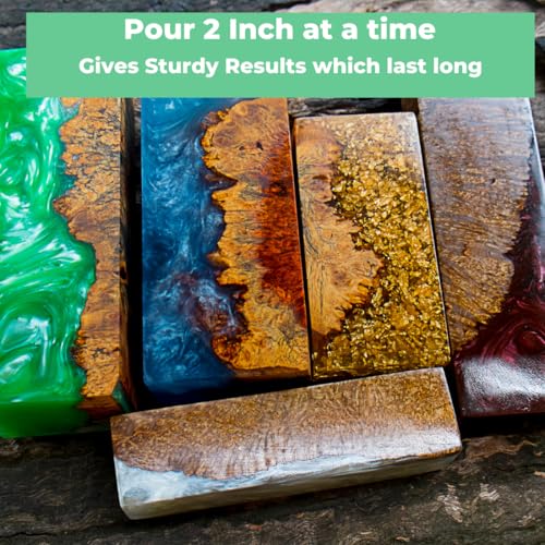Image of Oytra Deep Pour Casting Liquid Hardener 2 1 Ratio Art Materials Crystal Clear Craft Epoxy Resin for Wood Perfect for Professional Tabletop Preservation and Large DIY Cast Art Projects (1.5 Kg)