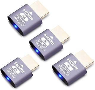 HDMI Dummy Plug fit-Headless Display Emulator DDC EDID Headless Ghos with Windows Mac OSX Linux Great for Graphics Acceleration Support 3840x2160@60Hz 4P