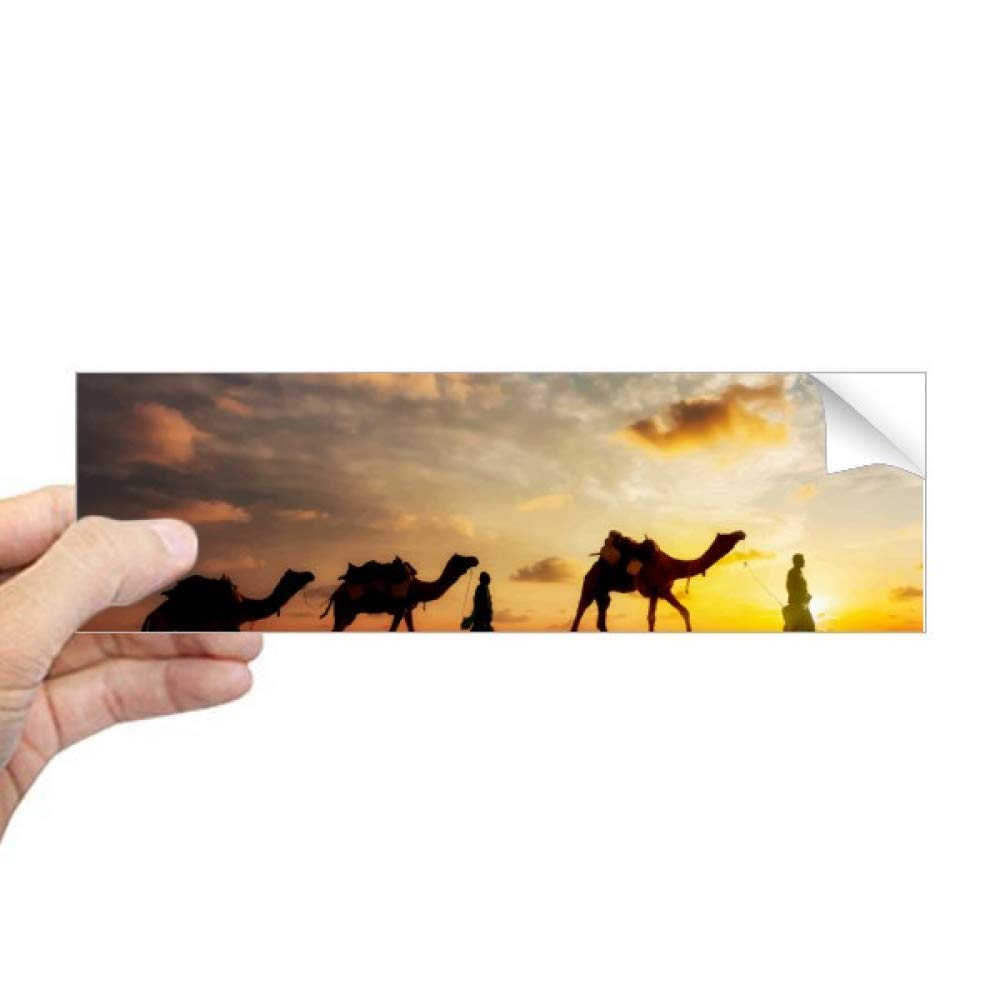 Sticker rectangulaire fenêtre chameau désert DIYthinker finition haute netteté