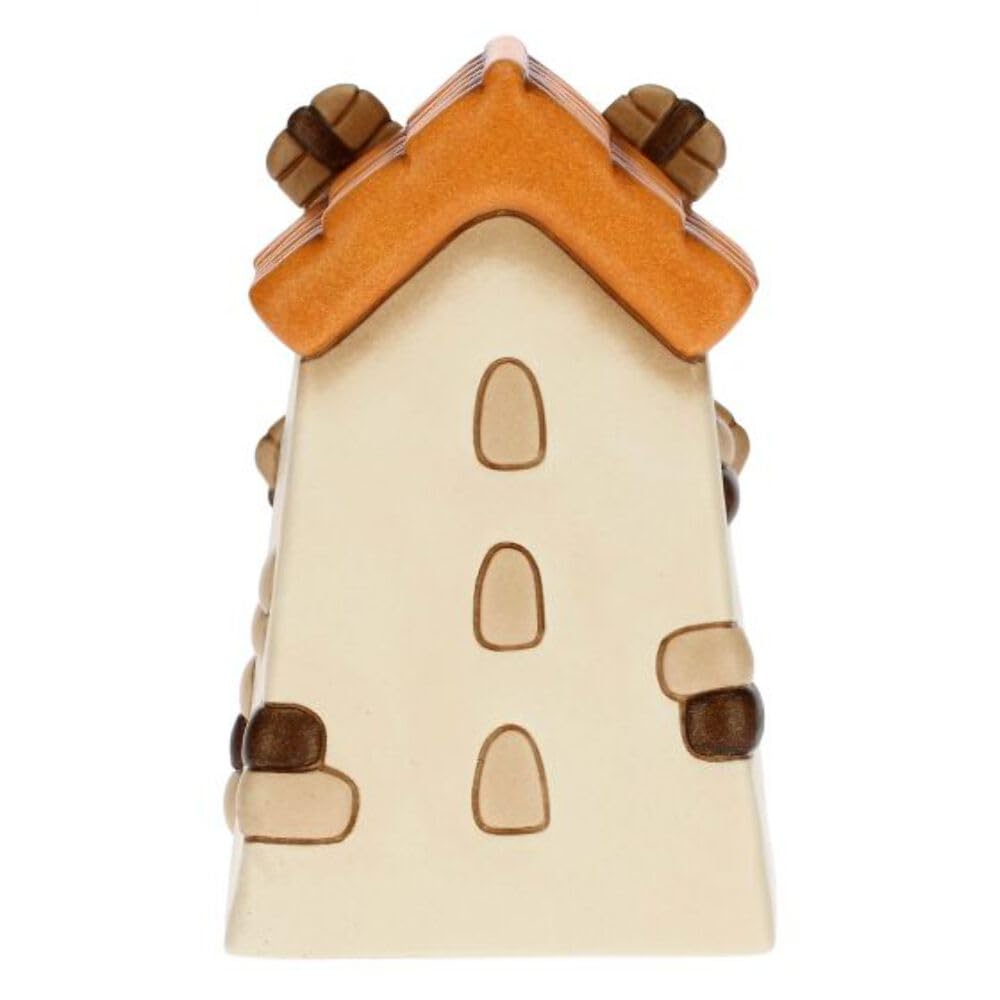 THUN - Statuina Presepe Mulino a Vento - Decorazioni Natale Casa - Linea Presepe Classico - Ceramica - 7,5 x 7,5 x 12,5 h cm