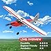 VOLANTEXRC RC Plane Trainer Sport Cub 4CH Remote Control Airplane with Prop Saver, 6-Axis Gyro Stabilizer & 3 Modes to Fly, Radio Controlled Aircraft RTF for Beginners & Adults (500mm,Red)