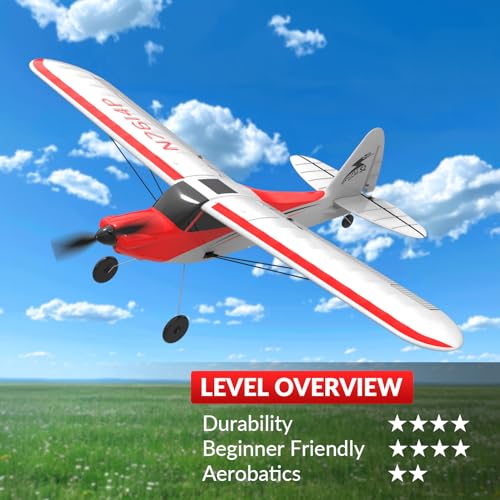 Image of volantexrc RC Plane, 4CH Remote Control Airplane for Beginners & Adults | Sport Cub Trainer RTF, Prop Saver, 6-Axis Gyro Stabilizer, 3 Modes, Radio Controlled Aircraft, 500mm, Red