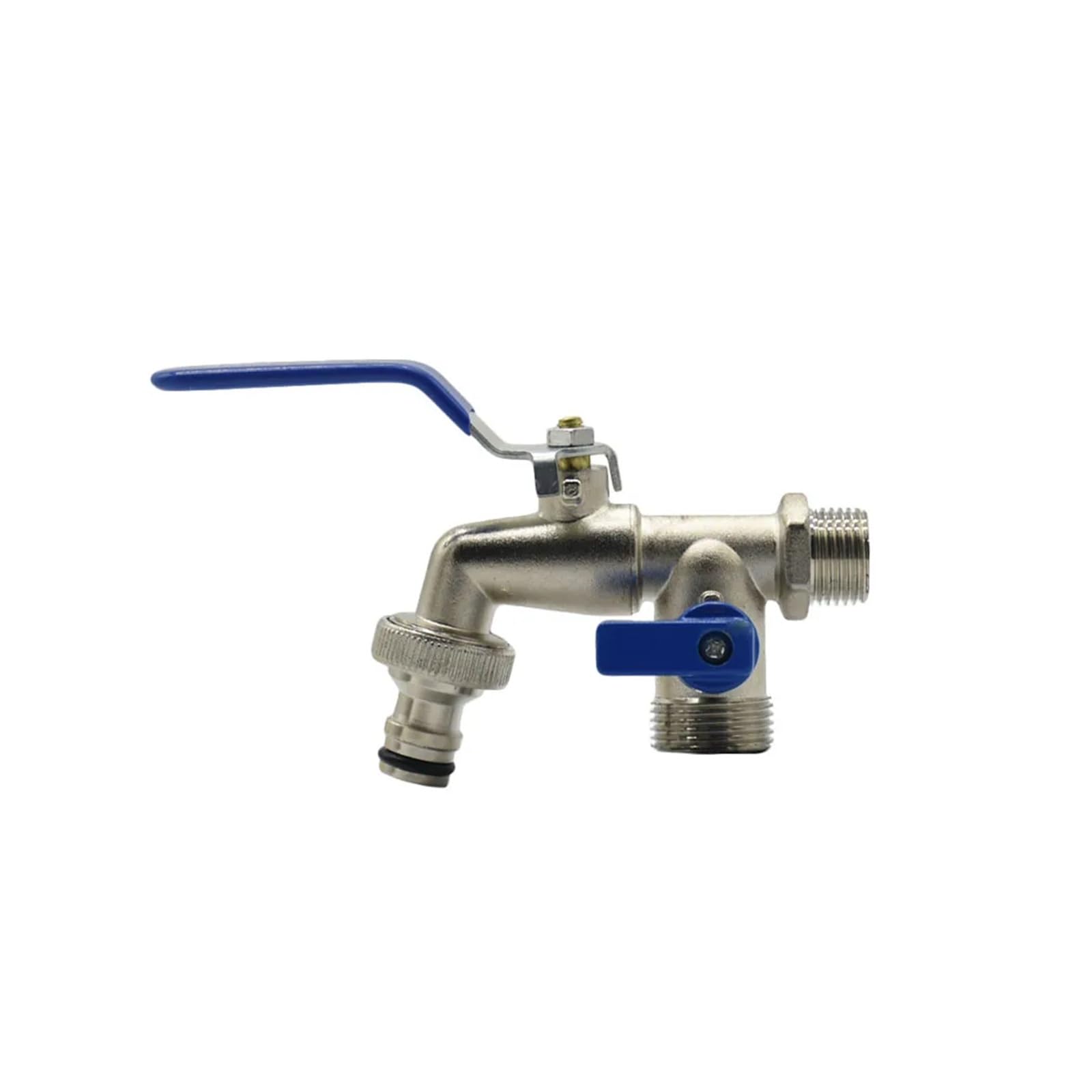 Złącze zbiornika na wodę IBC 1/5.1 cm gwint 2-drożny wąż ogrodowy kran adapter z zaworem kulowym Trwałe akcesoria do nawadniania dla wydajnych rozwiązań nawadniających