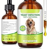 Yeast Infection Treatment for Dogs - Dietary Supplement with Herbal Blend to Soothe Itching & Promote Skin Health - Bacon Flavor Liquid Supplement for All Breeds, 2 fl oz