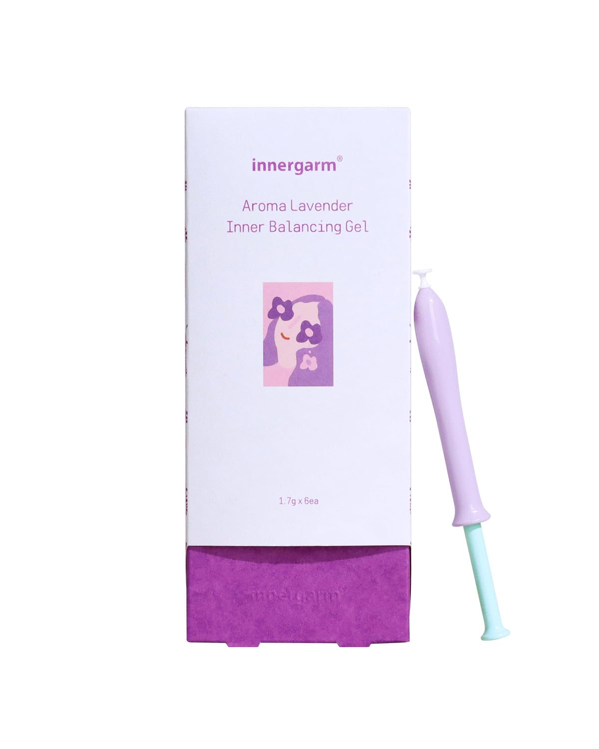 Innergarm Disposable Aroma Lavender Inner Balancing Gel - Deodorant & Balancing Care, Intimate Cleansing for Women, Natural Ingredients, 6 Count