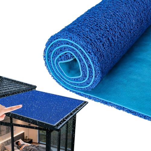 �����J���h���}�b�g 0.6m�`1.6m ���L�x �G�A�R���E�J�I���p�h���}�b�g �J���ጸ���ʍ� �f�M��R PVC �h���E�ό`���ɂ��� ���� �h�� �J�� �h���}�b�g �����x���[�v&PVC�o�b�N ���͂��ǂ������܂�h�~(Blue,1.2x2m(47.2x78.7