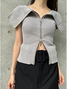 Amazon | [スナイデル] フロントZIPデザインニットプルオーバー