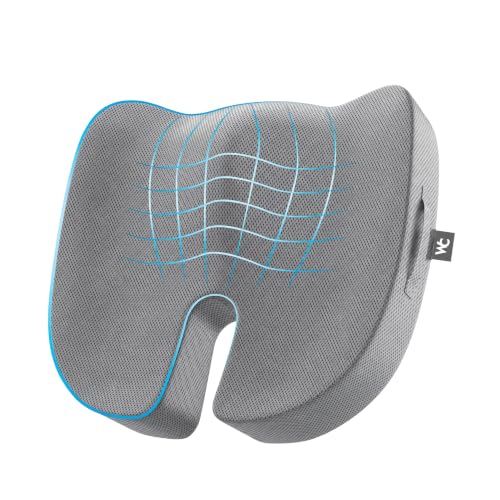 Image of Wonder Care Orthopedic Coccyx Cusion | High Density Memory Foam for Back Pain, Sciatica, Tailbone Relief | 2 Years Warranty (Velvet Cover, 70Kg)