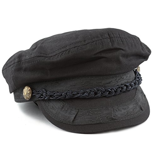 Image of The Hat Depot Unisex Cotton Yachting Style Sailing Greek Fisherman Cap hat