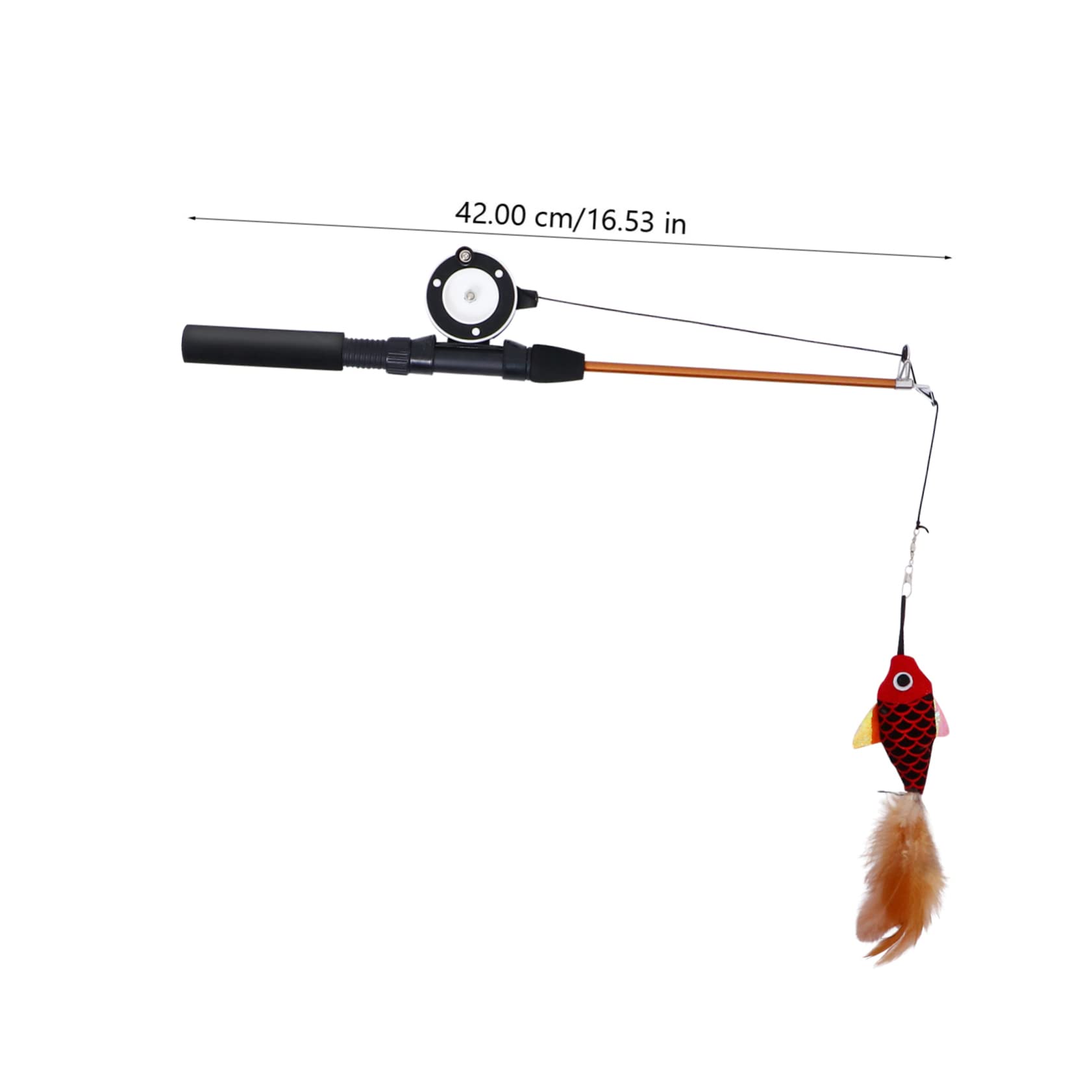 Sosoport 3pezzi Canna Interattiva Estensibile per Gatti con Pesce Simulato Gioco Stimolante per Esercizio e Divertimento dei Gattini Facile da Riporre e Leggera